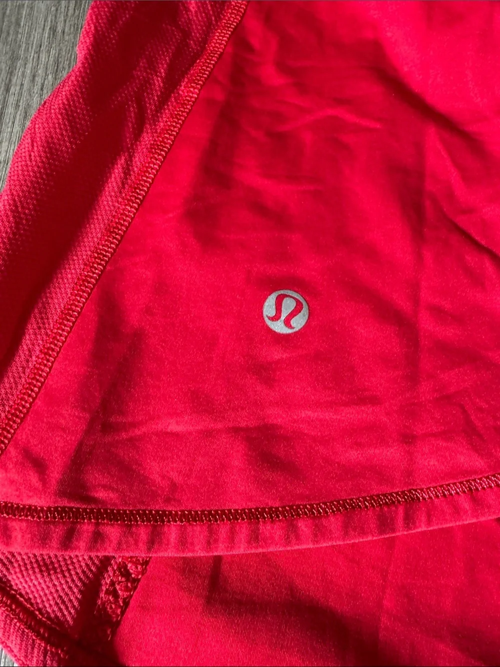 Lululemon red tank top women’s gym 8 6 open tulip back sleeveless running